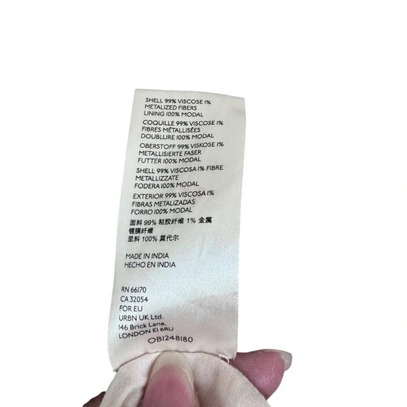 Anthropologie Sky Cressida Balloon Sleeve Midi Dress Tassel Beach Boho Fun Sz XS - Picture 14 of 14